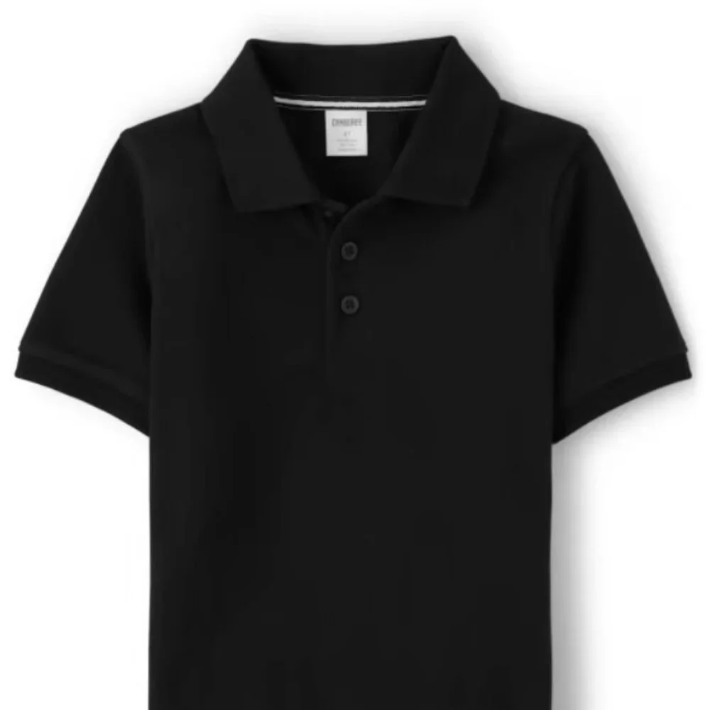 Gymboree Boys 2T Black Short Sleeve Stain Resistance Polo Top NWT Uniform Preppy